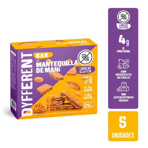 Barra de Mantequilla de maní 175gr  - 5 unidades