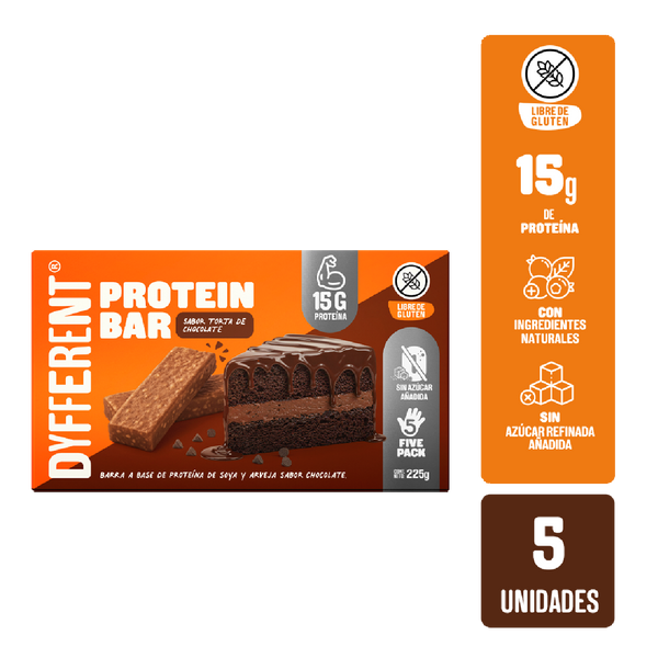 Protein Bar 225g Torta de Chocolate - 5 Unidades