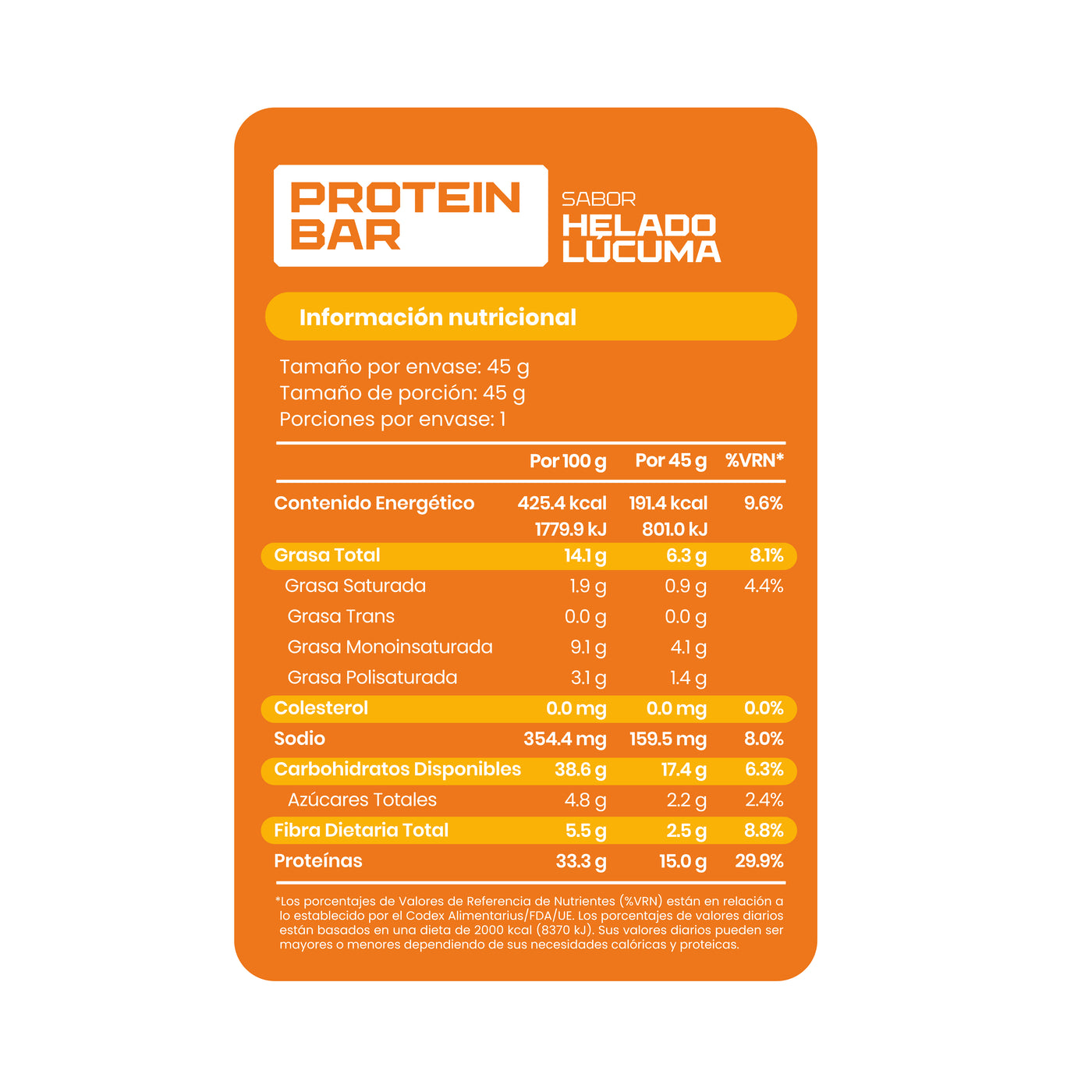 Protein Bar 45g - 5 Unidades