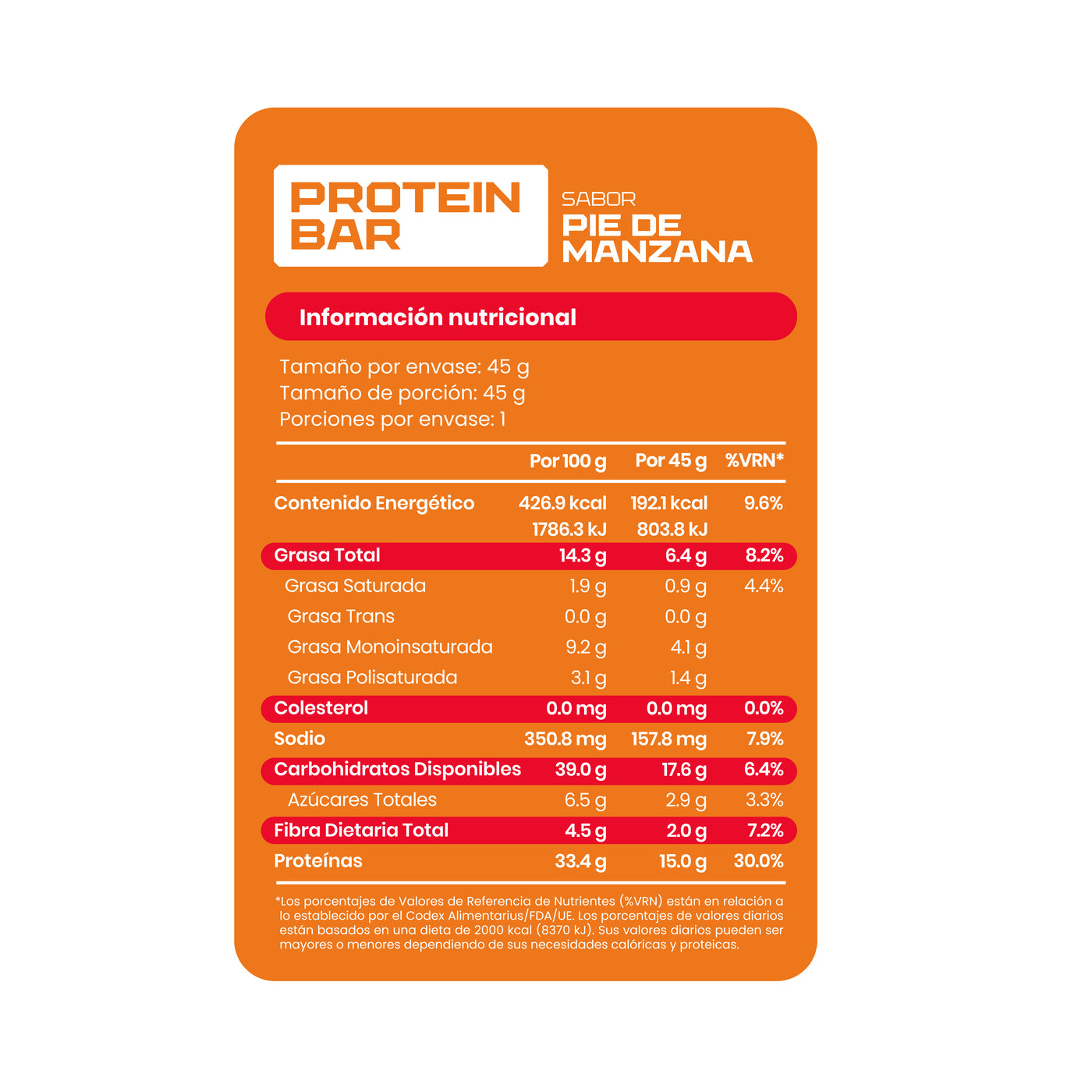 Protein Bar 45g - 5 Unidades