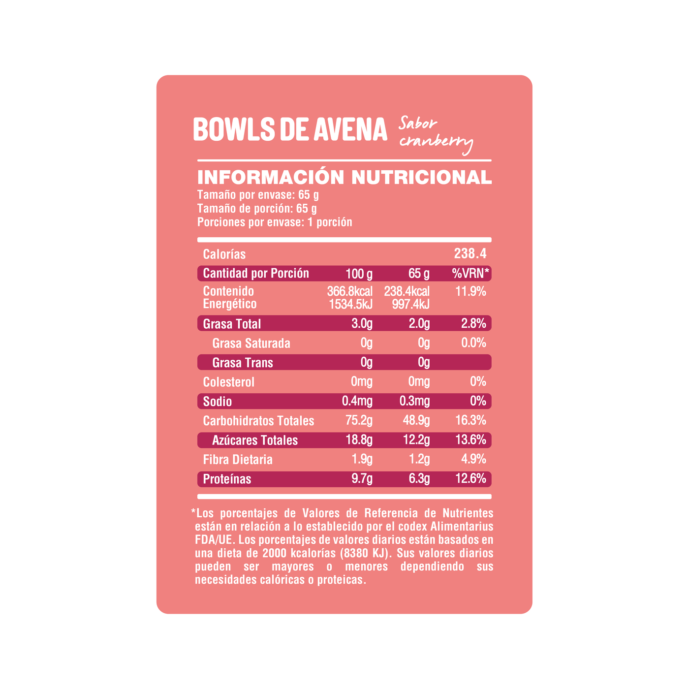 Bowls de Avena - 6Pack x 65g